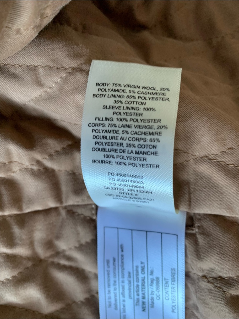 NWOT Aritzia Sunday Best Oversized Double-Breasted Wool Cashmere Coat size L - Picture 10 of 11